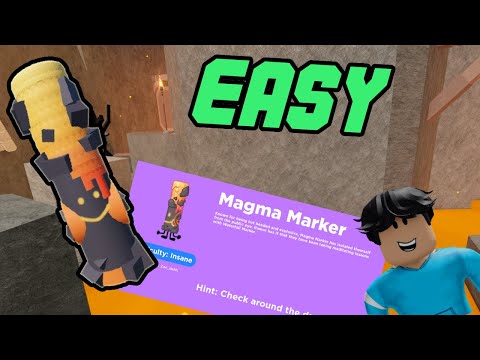 How to get Magma Marker! Quick and Easy Tutorial! (Roblox Find the Markers)