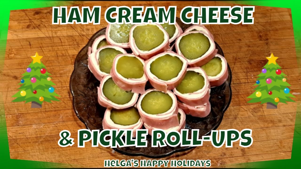 HAM PICKLE CREAM CHEESE ROLL-UPS--(POLISH ROSES)
