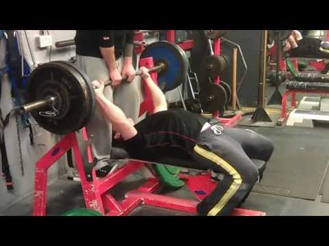 335lb raw bench Andrew Chappell