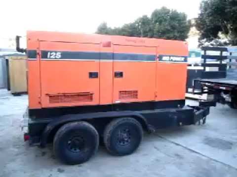 Working of trailer mounted diesel engine generator set