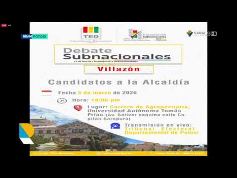 TED Potosí inicia ciclo de debates con candidatos a la alcaldía de Villazón