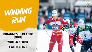 Johannes H. Klaebo completes superb sweep in Lahti | FIS Cross Country World Cup 23-24
