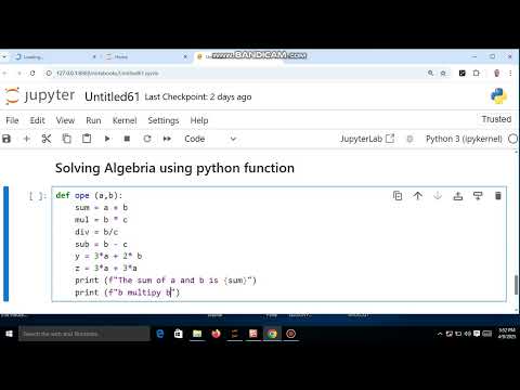 Solving Algebra Using Function In Python Part 2