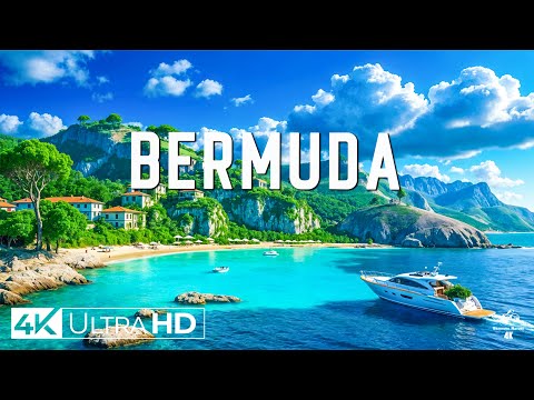 FLYING OVER BERMUDA (4K UHD) Beautiful Nature Scenery with Relaxing Music | 4K VIDEO ULTRA HD