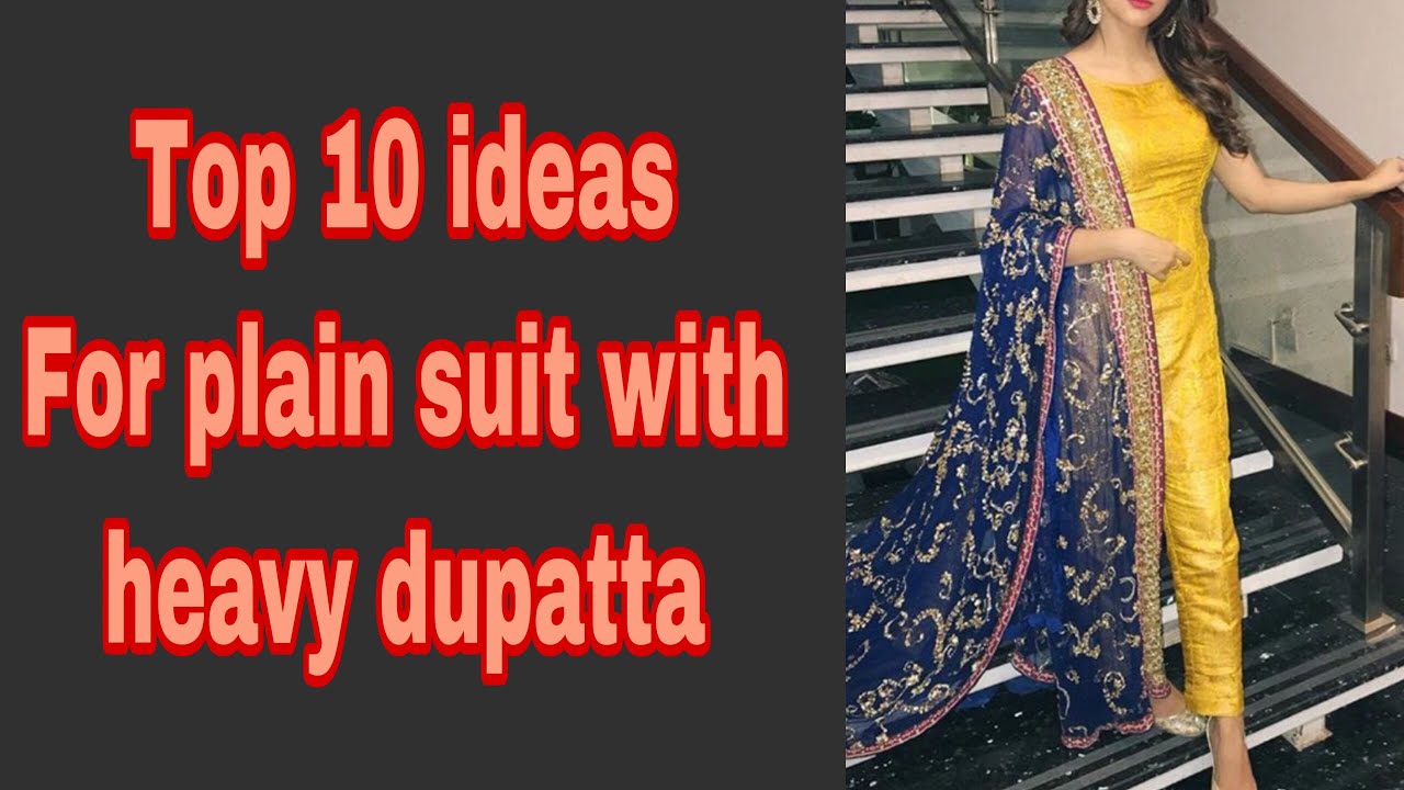 Watch video Plain suit with heavy dupatta styling tips/kurta with heavy dupatta Now Plain suit with heavy dupatta styling tips/kurta with heavy dupatta