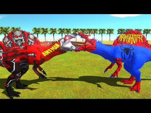 ANT-MAN SPINOSAURUS ISLAND DEATH RUN - Animal Revolt Battle Simulator