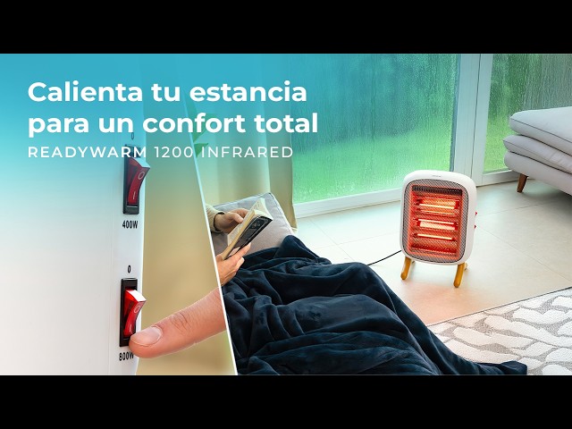 Vídeo relacionado con Cecotec Estufa Eléctrica Calefactor Infrarrojo ReadyWarm 1200 Infrared. 1200W, 3 Niveles Calor, Interruptores Laterales, Asa Transporte, Calor Uniforme, Sensor Antivuelco, Seguro, Compacto