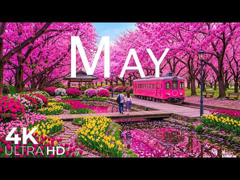 Spring in May 4K – Gentle Garden Mornings 🌸 Blooming Flowers, Soft Light & Healing Nature