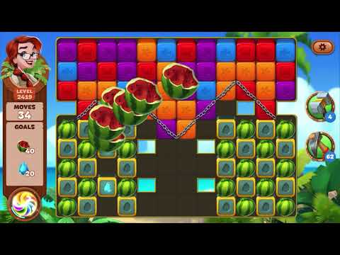 Lost Island Blast Adventure Level 2419 NO BOOSTERS - A S GAMING ✔️