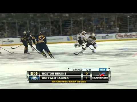 Tyler Myers big hit on Daniel Paille. Feb 15th 2013