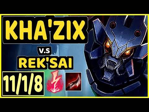 PRIDE (KHA'ZIX) vs REK'SAI - 11/1/8 KDA JUNGLE GAMEPLAY - EUW Ranked GRANDMASTER
