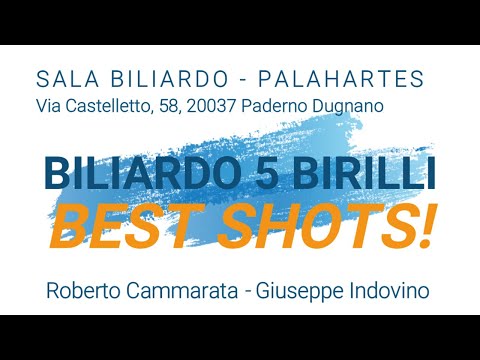 Sala Biliardo Palahartes - Tiri di biliardo, Giuseppe Indovino - Roberto Cammarata