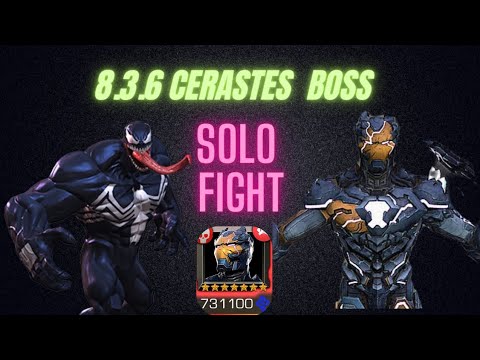 Act 8.3.6 CERASTES Boss Vs Venom Solo Fight mcoc hearthacker