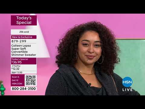 Colleen Lopez Super Soft Convertible Shimmer Sweater