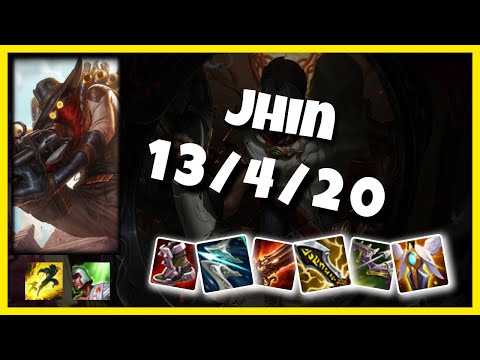 Jhin 11.4 Gameplay Challenger Replay Bot Lane - S11 (13/4/20) - NA