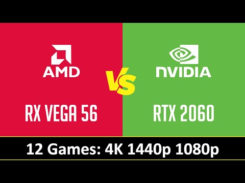 AMD Radeon RX Vega 56 vs nVidia GeForce RTX 2060 - Gaming 1080p 1440p 4K (Ryzen 9 5950X)