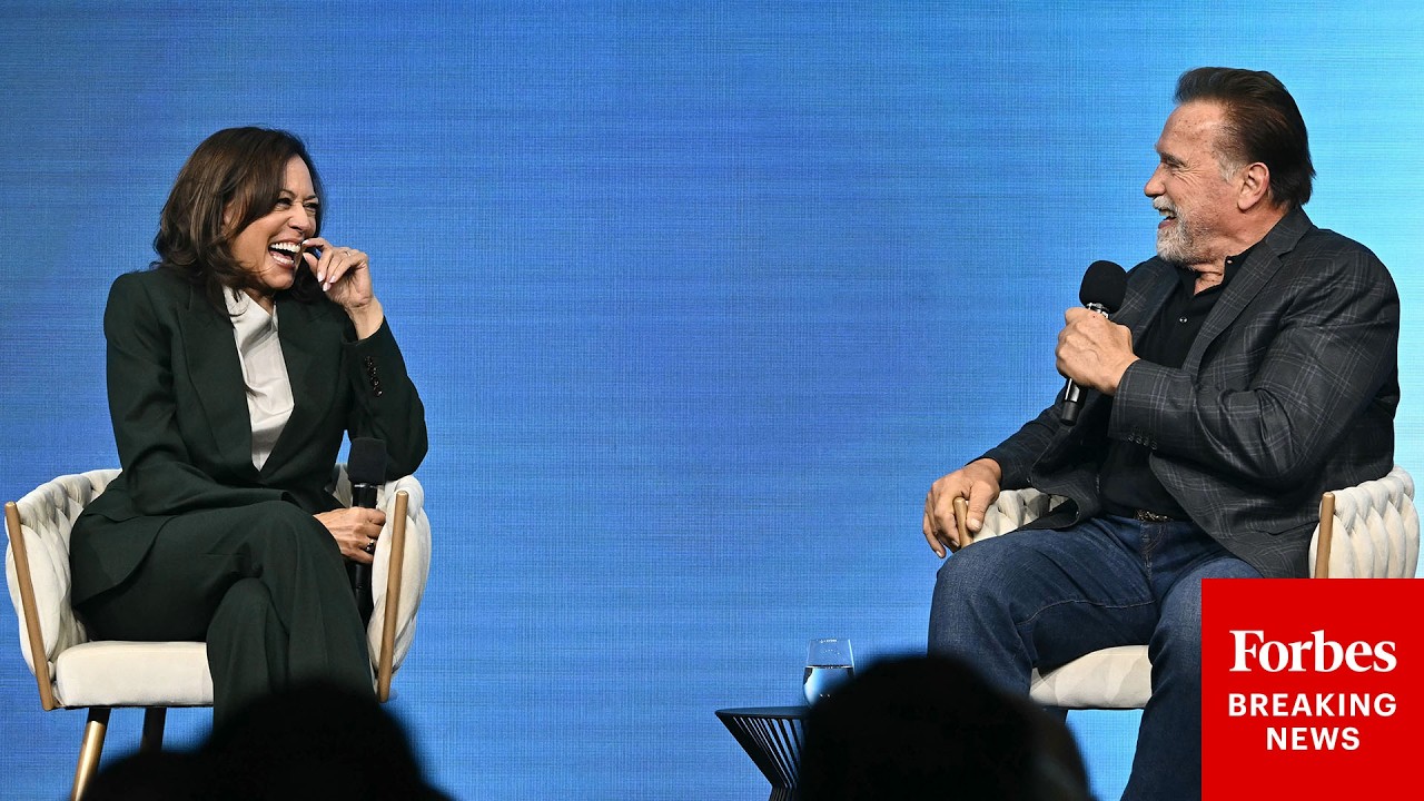 Video | FULL: Kamala Harris And Arnold Schwarzenegger Discuss Iran War, 2028, And More