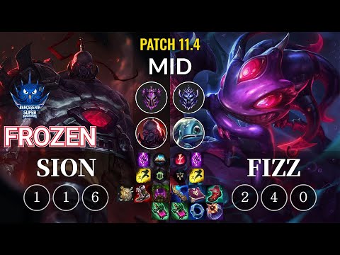 SUP Frozen Sion vs Fizz Mid - KR Patch 11.4