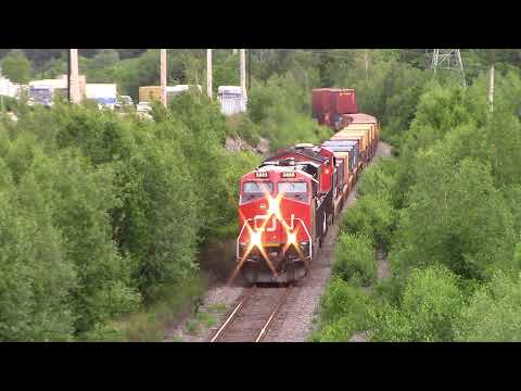 CN 100 Gevo Leads CN Local Train 519 at Halifax, NS - Near Fairview Junction