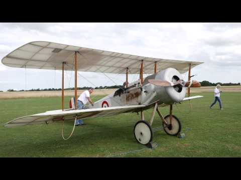 Bristol Scout Engine Start Stow Maries 15th August 2015