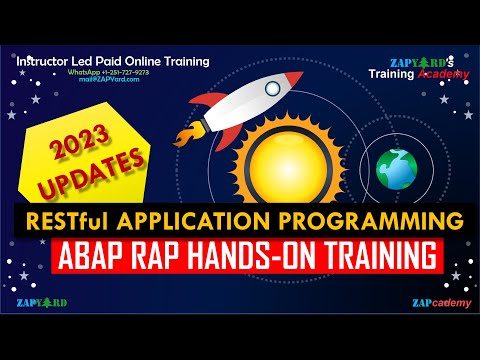 ABAP RESTful Application Programming💥💥Training Starts 30th Sep 2023🔥🔥ABAP RAP👉👉 Hands On Training💥💥