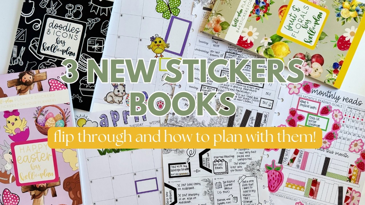 NEW Kellofaplan Release 🌸 3 Sticker Books + Planner Layout Ideas