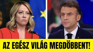 Meloni leleplezte Macront az egész világ sajtója előtt!