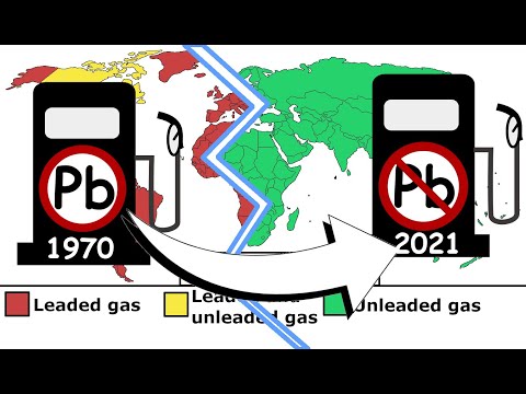 Phase-out of leaded gasoline: Every year (1956–2021)