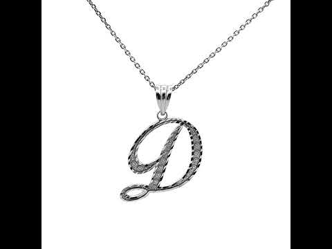 Silver,Gold And Rose Gold Cubic Zirconia 925 Sterling silver Name Pendant D,  Size: 5 cm, 5 Gram at Rs 1120 in Jaipur
