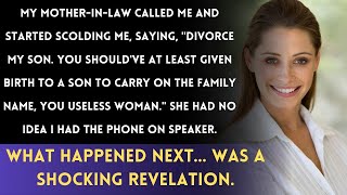 "Mother-in-Law's Cruel Words: 'Divorce My Son, You're Worthless' – She Didn't Know I Was On Speaker"