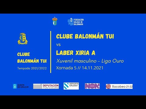 Balonman Tui VS Laber Xiria. Juvenil Masculino.Jornada 5 Liga Ouro. 14/11/2021