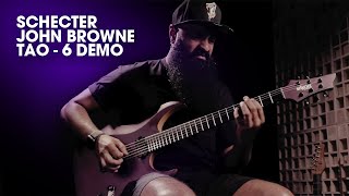 Video thumbnail for MONUMENTAL TONES: Schecter TAO-6 John Browne Signature Guitar Demo by Rhythm & Beard