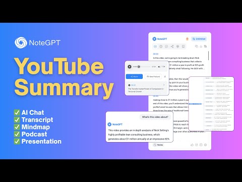 NoteGPT Extension: YouTube Summary, Transcript & Subtitle Download