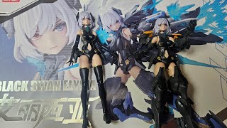昼すぎからの、プラモごっつ。グランドアーマー完成させる。ブラックスワン、エリシア。中華美少女プラモデル。みっくすろーるファミリー。