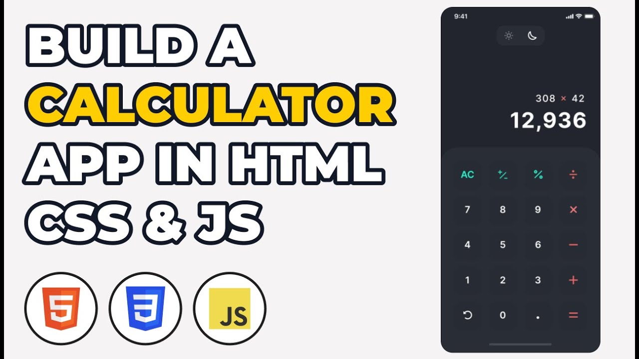 Build a Calculator App in HTML, CSS & JavaScript 2022