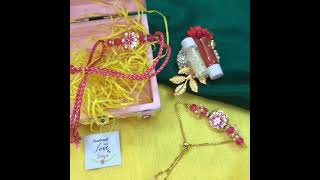 Rakshabandhan gifts❤️ Rakhi set ❤️pink leatherite box ❤️ bhai love ❤️sister love ❤️