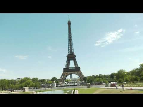 View of Paris as a heatwave grips France