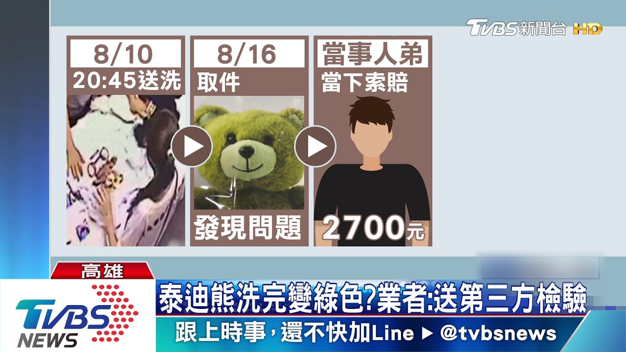 女控名牌衣送洗變色 業者駁:送來就綠色