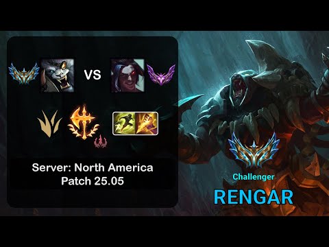 Rengar Jungle vs Kayn - NA Challenger - Patch 25.05