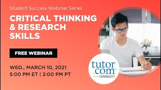 Spring Student Success Series: Critical Thinking and Research Skills + Q&A