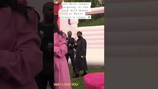 Kris Jenner arguing in the back with Kanye, in Kylie Jenner’s video