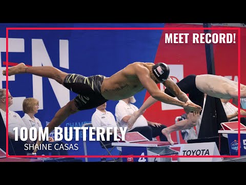 Meet Record and Personal Best for Shaine Casas in 100M Butterfly | 2025 Toyota U.S. Open