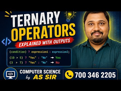 Ternary Operator In Java Explained Java If Else In One Line Java Programming As Sir
