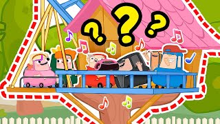 Os carrinhos da Família Wheelzy vão construir uma casa na árvore! Desenho animado infantil de carros