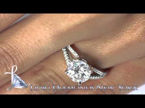 ER-SOLD-010 - 3.09 Carat E-SI2 Certified Natural Round Diamond Engagement Ring 18K White Gold