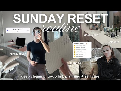 the *ultimate* SUNDAY RESET routine 🧺 prep for a productive week, deep cleaning, & self care