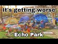 Homeless encampments taking over downtown echo park los angeles