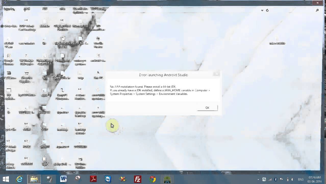 Solution for JDK Error while Opening Android Studio