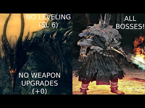 Can YOU Beat DARK SOULS 1 WITHOUT LEVELING or UPGRADING WEAPONS? (4) ALL BOSSES KALAMEET AND GWYN