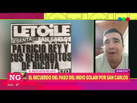 El recuerdo por paso del Indio Solari por San Carlos